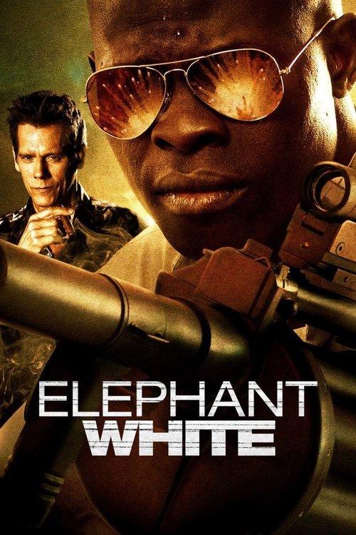 Elephant White Poster